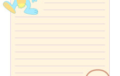 Free Easter Bunny Template / Easter Bunny Clipart And Coloring Pages with Printable Easter Writing Paper