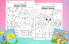 Free Easter Colornumber Printable Worksheets | Mrs. Merry inside Printable Easter Color By Number