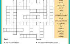 Free Easter Crossword Puzzle Printable - 2 Versions &amp; Answer Key inside Free Printable Easter Crosswords