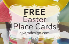 Free Easter Place Card (Or Food Tents) - Elva M Design Studio with Easter Place Cards Printable Free