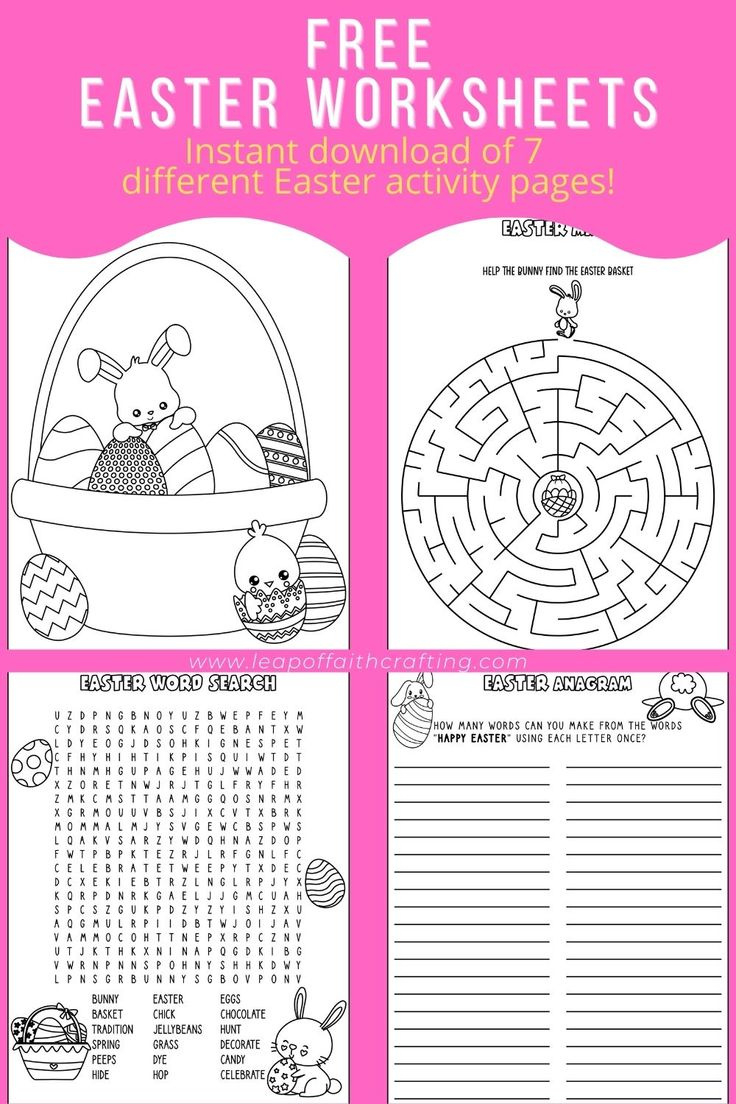 Free Easter Worksheets Pdf: Coloring Pages, Word Search &amp;amp; More! pertaining to Printable Worksheets Easter Worksheet
