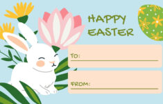 Free Printable And Customizable Easter Tag Templates | Canva intended for Easter Tag Printable