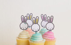 Free Printable Bunny Cupcake Topper - Tell Love And Party intended for Easter Bunny Cake Topper Printable