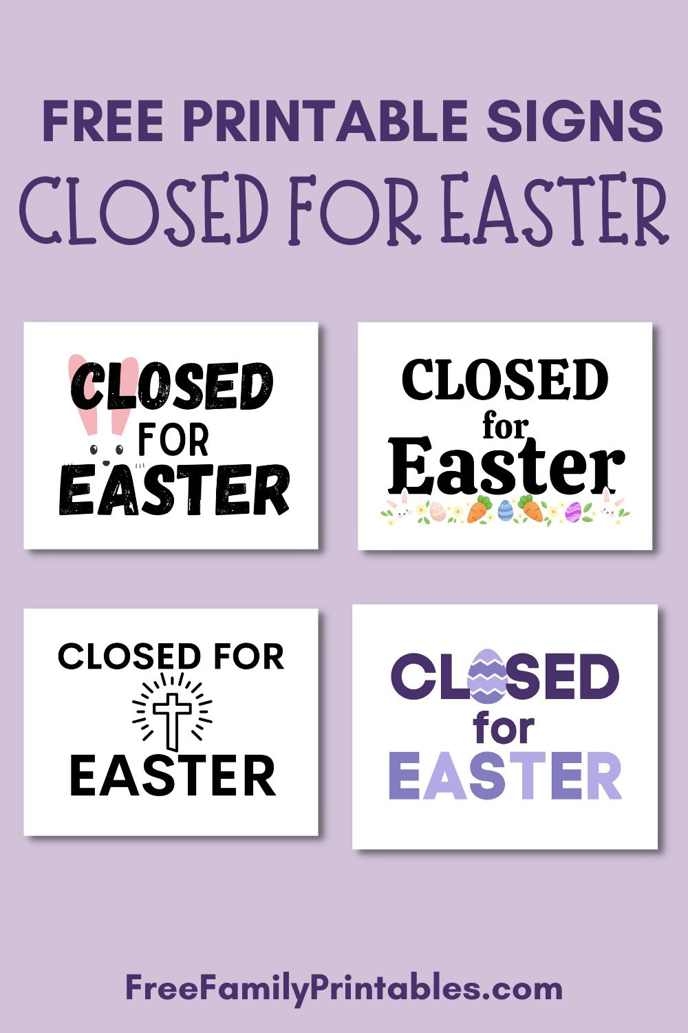 Free Printable Closed For Easter Sign - Making Frugal Fun within Printable Closed For Easter Sign