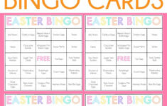 Free Printable Easter Bingo Cards For One Sweet Easter - Play regarding Free Printable Easter Bingo Cards For Adults