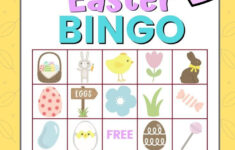 Free Printable Easter Bingo Game Cards For Kids within Free Printable Easter Picture Bingo Cards