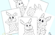 Free Printable Easter Bunny Dot Marker Coloring Pages (Black intended for Easter Bunny Dot to Dot Printable