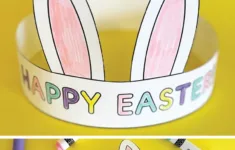 Free Printable Easter Bunny Hat - Pjs And Paint for Easter Bunny Hat Printable
