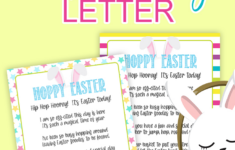 Free Printable Easter Bunny Note | Ellierosepartydesigns with regard to Easter Bunny Printable Letter