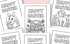 Free Printable Easter Cards To Colour — Gathering Beauty intended for Free Printable Printable Easter Cards To Color
