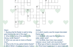 Free Printable Easter Crossword Puzzle With Key within Free Printable Easter Crosswords