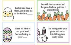 Free Printable Easter Egg Hunt Clues - World Of Printables regarding Easter Scavenger Hunt Printable