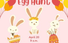 Free Printable Easter Egg Hunt Flyer Templates | Canva with Free Printable Easter Flyer