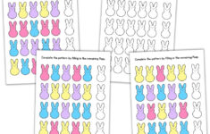 Free Printable Easter Pattern Worksheets (Peep Patterns) - The in Printable Easter Peeps