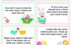 Free Printable Easter Scavenger Hunt intended for Easter Bunny Scavenger Hunt Printable