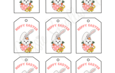 Free Printable Easter Tags {20 Unique Designs} - Cassie Smallwood inside Easter Tag Printable