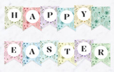 Happy Easter Banner, Free Printable! - Favorite Printables throughout Easter Printable Banner