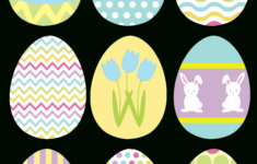 Make Your Own Hanging Easter Egg Decorations - Free Printable pertaining to Easter Decorations Free Printable