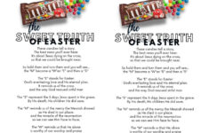 M&amp;M Easter Poem For Kids [Free Printable] Short Religious Rhyming with Short Easter Plays For Church Free Printable