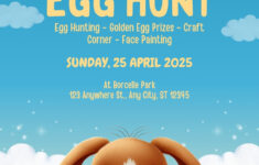 Page 2 - Free Printable Easter Egg Hunt Flyer Templates | Canva with Free Printable Easter Flyer