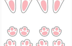 Pindenise Antunes On Escola | Easter Printables Free, Easter with Free Easter Bunny Footprints Printable