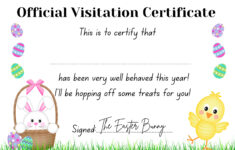 Printable Easter Bunny Certificate - Etsy Australia within Printable Easter Bunny Certificate