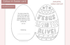 Printable Easter Card | Christian Easter Craft | Bible Crafts For inside Christian Preschool Printable Easter