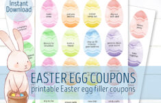 Printable Easter Egg Filler Coupons Kid'S Holiday Coupons Reward throughout Easter Printable Coupons