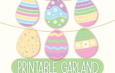 Printable Easter Egg Garland | Printable Easter Egg Banner regarding Printable Easter Garland