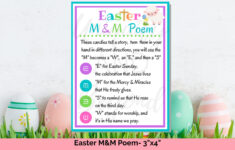 Printable Easter Poem, Easter Poem, M&amp;M Easter Poem, Easter Poem regarding Printable Easter Poems