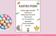 Printable Easter Poem For Kids, Religious Easter Story, Easter pertaining to Printable Easter Speeches For Church