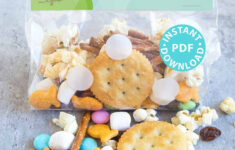 The Easter Story Snack Mix Printable Tag And Bag Topper, Comic in Easter Snack Mix Printable Free